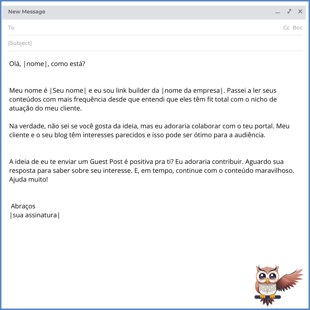 template com convite para colaboração em blog pedindo guest post
