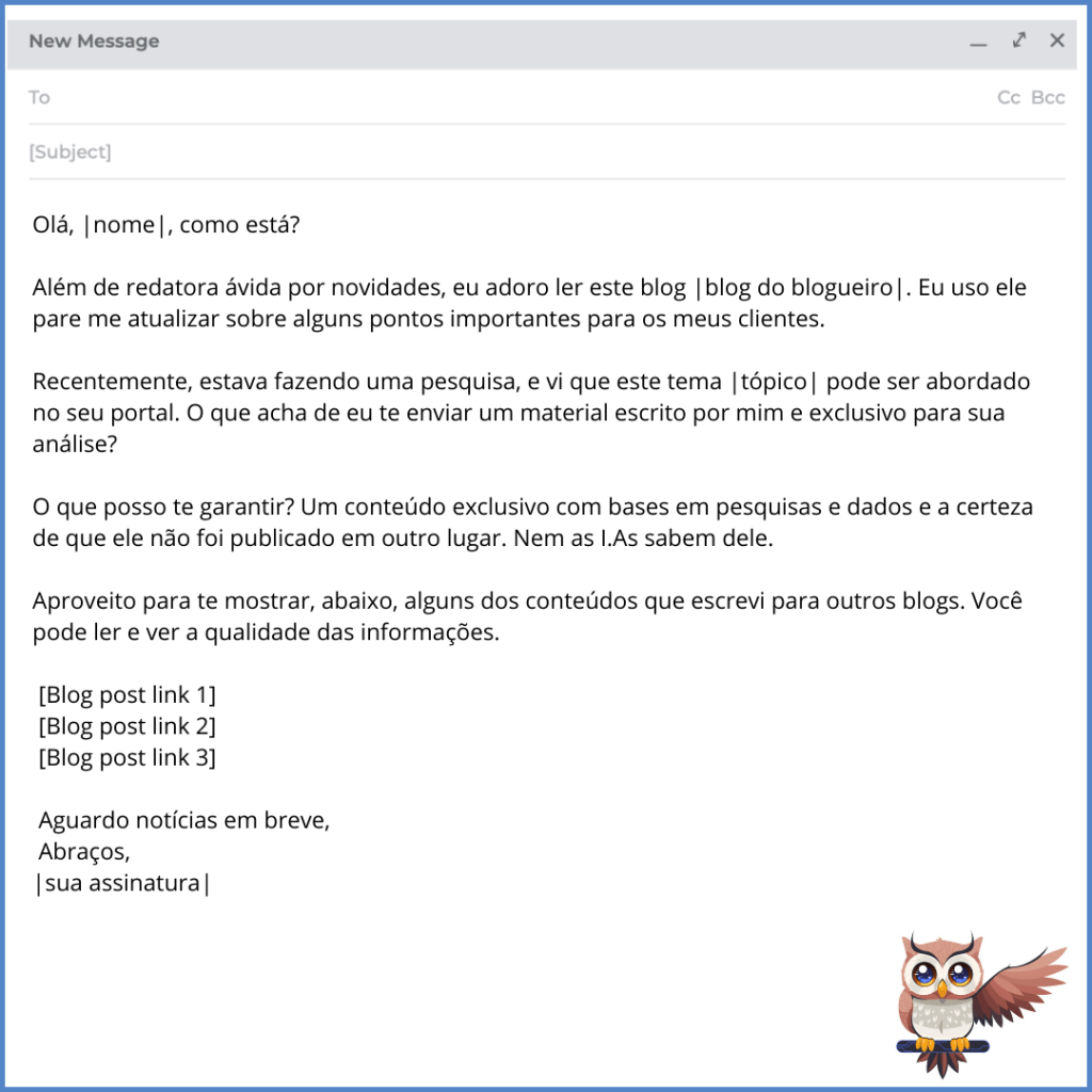 template para guest post brincando com a falta de qualidade das IAs