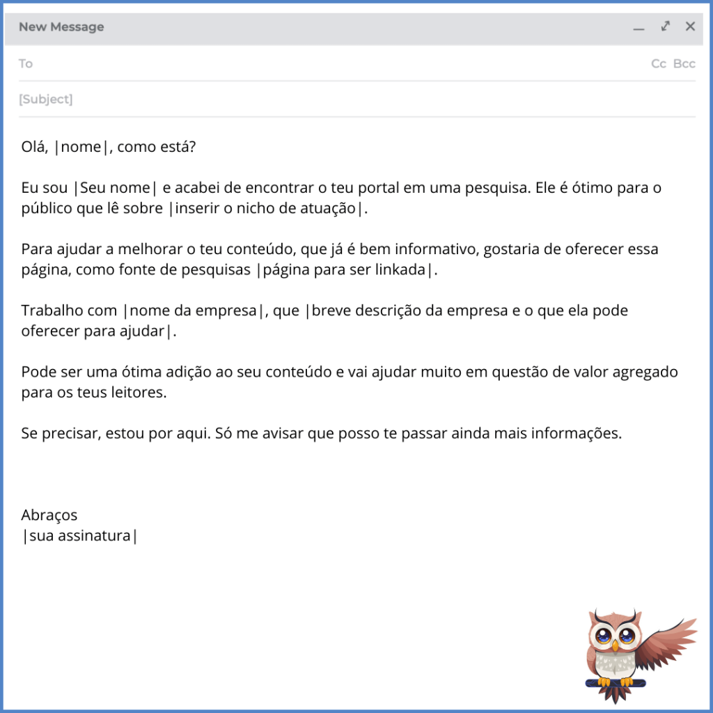 template com oferta de fonte para dados de matérias