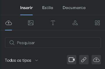 Print do menu para inserir imagens no plugin de web stories de wordpress.