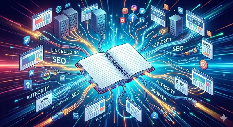 arte representando o link building