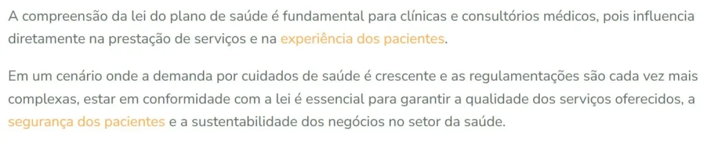 print de um hiperlink sobre experiência dos pacientes