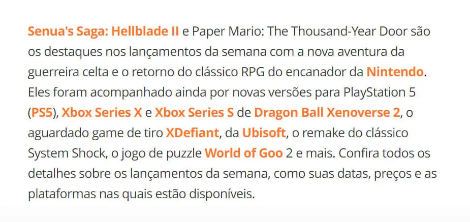 print de um exemplo de link interno