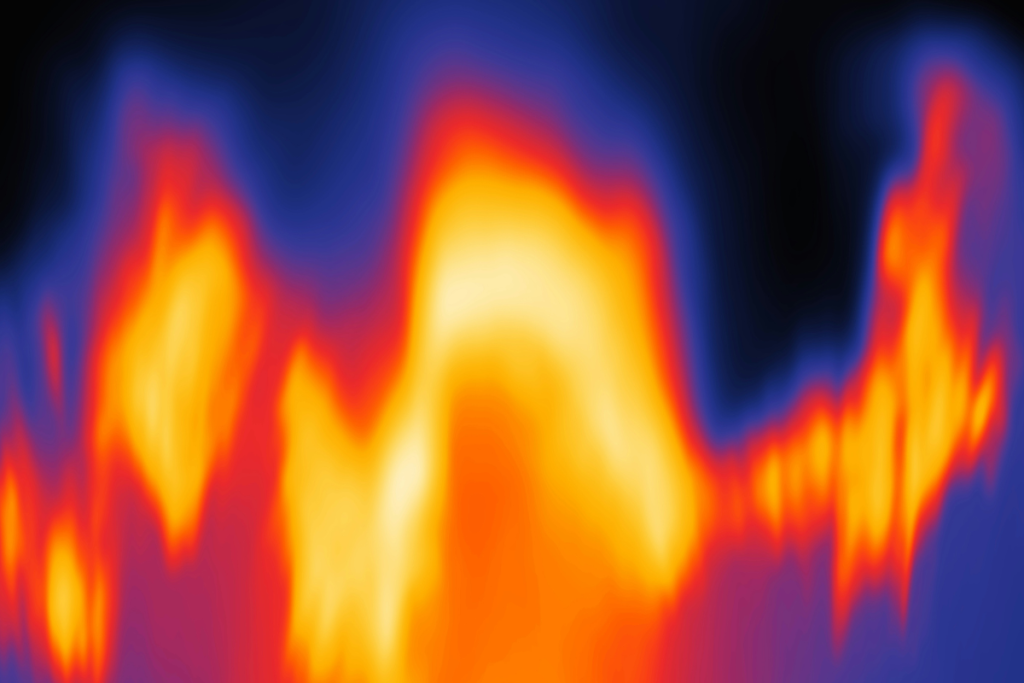 O arquivo de imagem enviado é uma representação gráfica abstrata que se assemelha a um mapa de calor (heatmap) .
